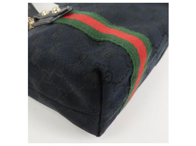 Borsa Tote e Borsa a Mano GUCCI Sherry GG Canvas Leather Black - vista 12