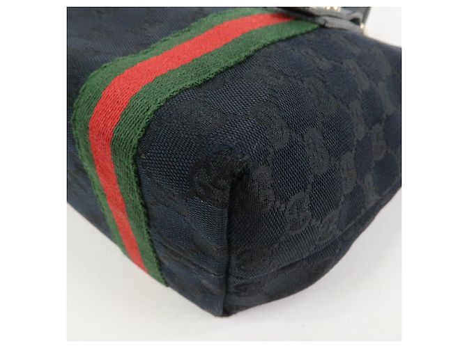 Borsa Tote e Borsa a Mano GUCCI Sherry GG Canvas Leather Black - vista 13