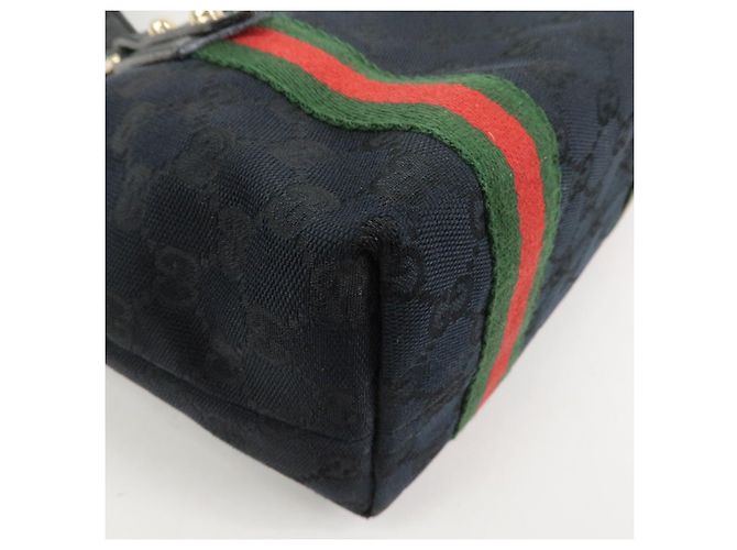 Borsa Tote e Borsa a Mano GUCCI Sherry GG Canvas Leather Black - vista 14