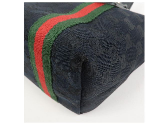 Borsa Tote e Borsa a Mano GUCCI Sherry GG Canvas Leather Black - vista 15