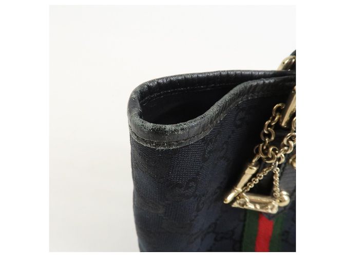 Borsa Tote e Borsa a Mano GUCCI Sherry GG Canvas Leather Black - vista 17