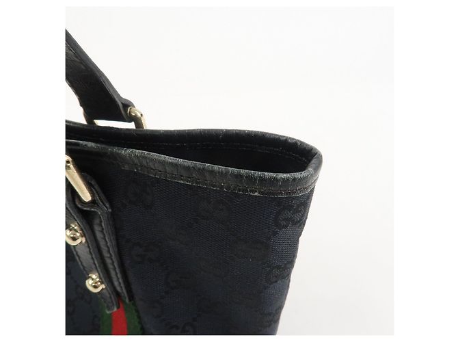 Borsa Tote e Borsa a Mano GUCCI Sherry GG Canvas Leather Black - vista 18