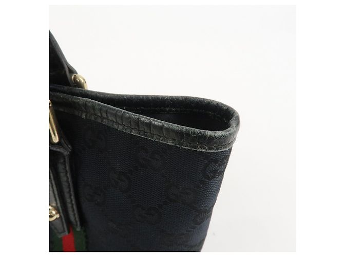 Borsa Tote e Borsa a Mano GUCCI Sherry GG Canvas Leather Black - vista 20