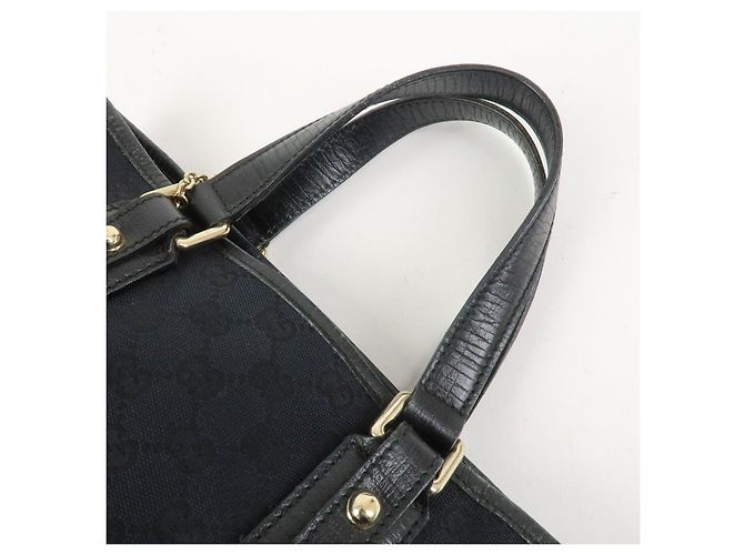 Borsa Tote e Borsa a Mano GUCCI Sherry GG Canvas Leather Black - vista 6