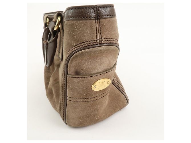Céline CELINE Boogie Bag Borsa a mano in pelle scamosciata Beige Brown - vista 17