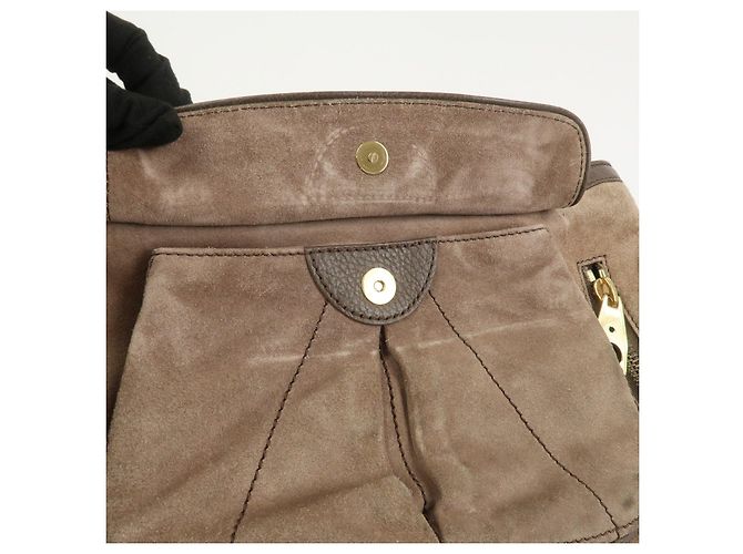Céline CELINE Boogie Bag Borsa a mano in pelle scamosciata Beige Brown - vista 23