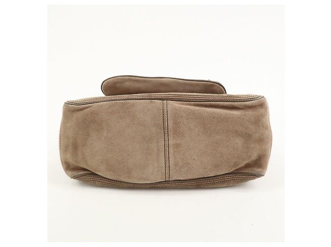 Céline CELINE Boogie Bag Borsa a mano in pelle scamosciata Beige Brown - vista 5