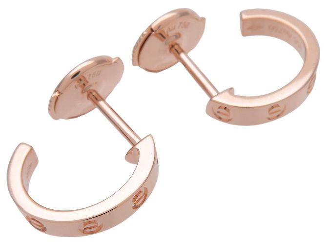 Orecchini Cartier Mini LOVE K18 750PG Oro Rosa - vista 3
