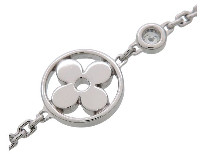 Louis Vuitton Idylle Blossom 1P Daimond Bracelet K18 WG White Gold - vista 4