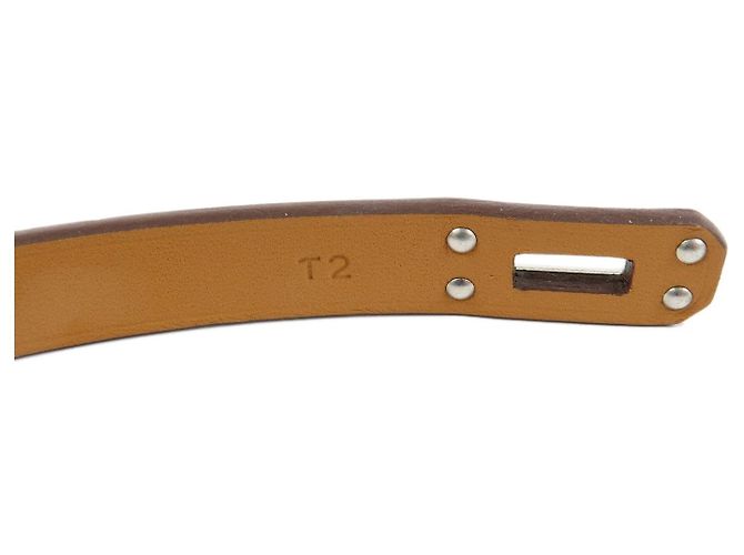 Hermès Bracciale HERMES Leather Kelly Double Tour B Stamped Greige - vista 10