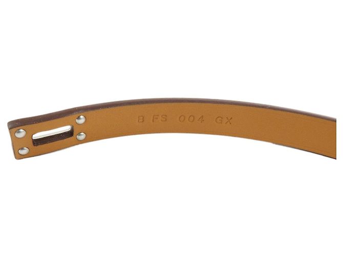 Hermès Bracciale HERMES Leather Kelly Double Tour B Stamped Greige - vista 12