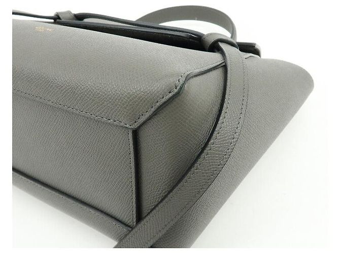 Céline CELINE Micro Belt Bag in pelle di vitello Borsa 2WAY Borsa a mano Grigia - vista 11
