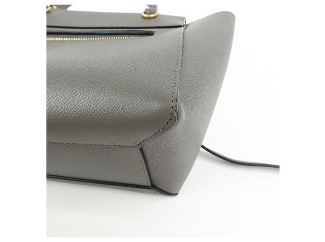 Céline CELINE Micro Belt Bag in pelle di vitello Borsa 2WAY Borsa a mano Grigia - vista 13