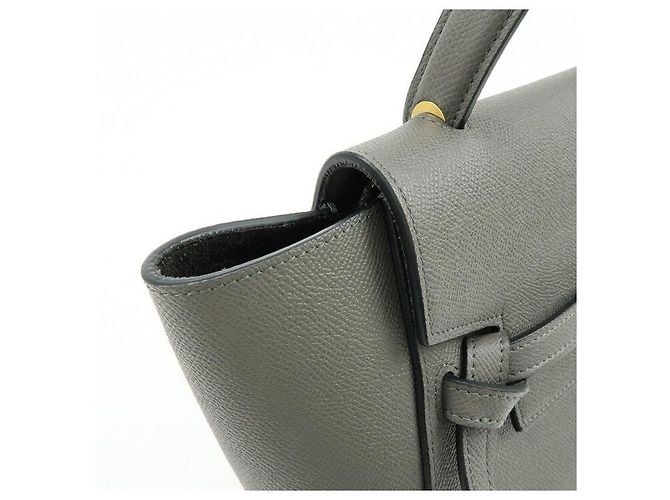 Céline CELINE Micro Belt Bag in pelle di vitello Borsa 2WAY Borsa a mano Grigia - vista 14