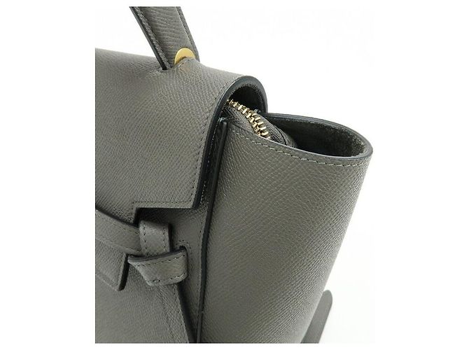 Céline CELINE Micro Belt Bag in pelle di vitello Borsa 2WAY Borsa a mano Grigia - vista 15