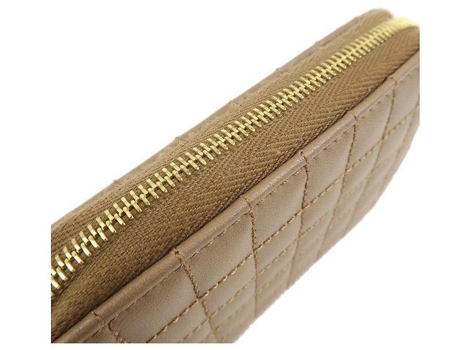 Céline CELINE Cartera Compacta Zippy de Piel Tarjetero Monedero Marrón - vista 8