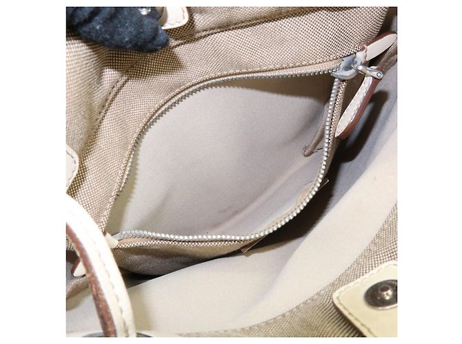 Borsa a spalla e borsa a tracolla in pelle jacquard con logo PRADA Beige - vista 21