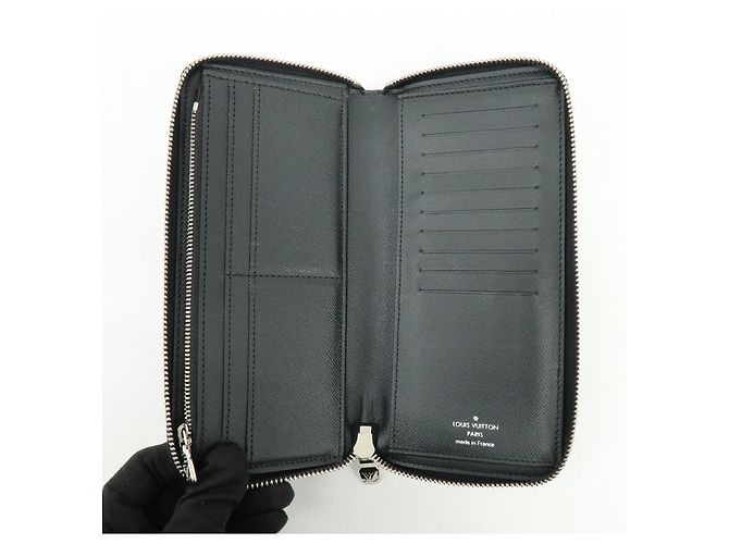 Louis Vuitton Taiga Vertical Round Zippy Wallet Ardoise M30503 - vista 17