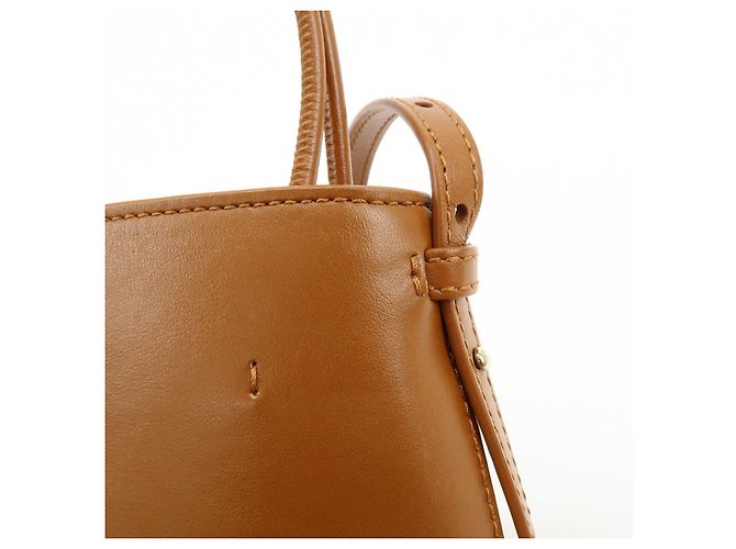 Chloé Chloe Micro Tote Bag Pelle Borsa 2Way Borsa a Spalla Borsa a Mano Camel - vista 15