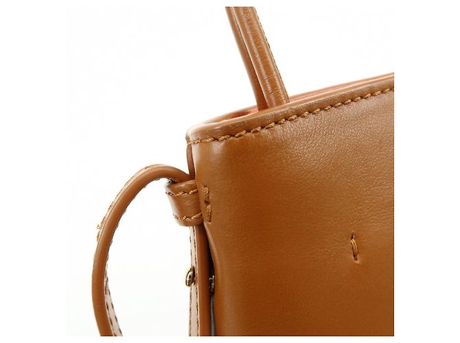 Chloé Chloe Micro Tote Bag Pelle Borsa 2Way Borsa a Spalla Borsa a Mano Camel - vista 18