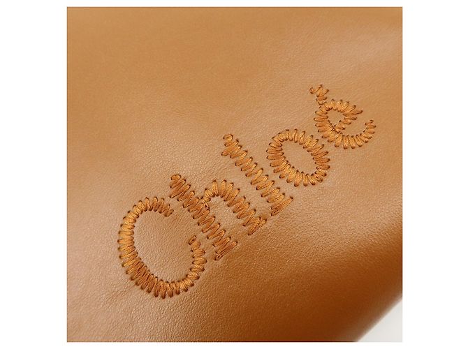 Chloé Chloe Micro Tote Bag Pelle Borsa 2Way Borsa a Spalla Borsa a Mano Camel - vista 19
