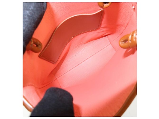 Chloé Chloe Micro Tote Bag Pelle Borsa 2Way Borsa a Spalla Borsa a Mano Camel - vista 20