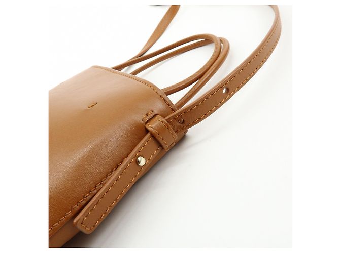 Chloé Chloe Micro Tote Bag Pelle Borsa 2Way Borsa a Spalla Borsa a Mano Camel - vista 8
