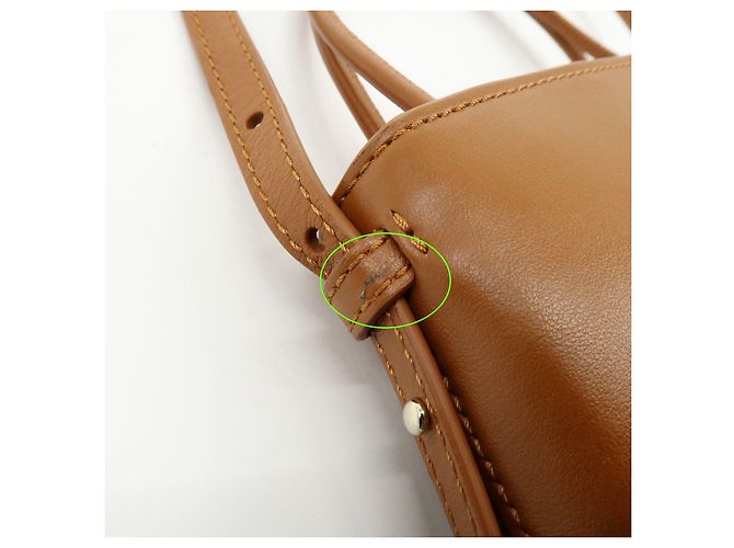 Chloé Chloe Micro Tote Bag Pelle Borsa 2Way Borsa a Spalla Borsa a Mano Camel - vista 9
