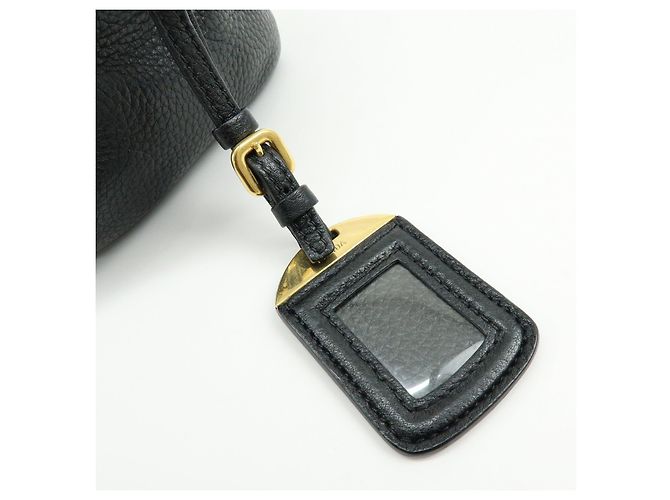 Borsa a tracolla e borsa a mano PRADA in pelle Vitello Daino Nero B3091M - vista 18