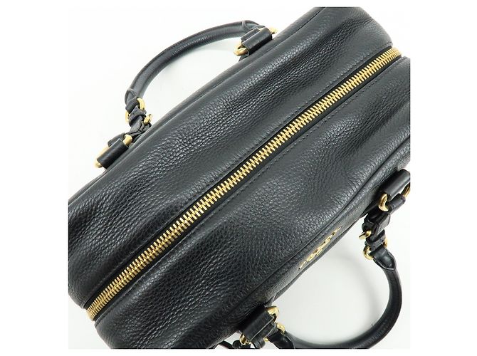 Borsa a tracolla e borsa a mano PRADA in pelle Vitello Daino Nero B3091M - vista 20
