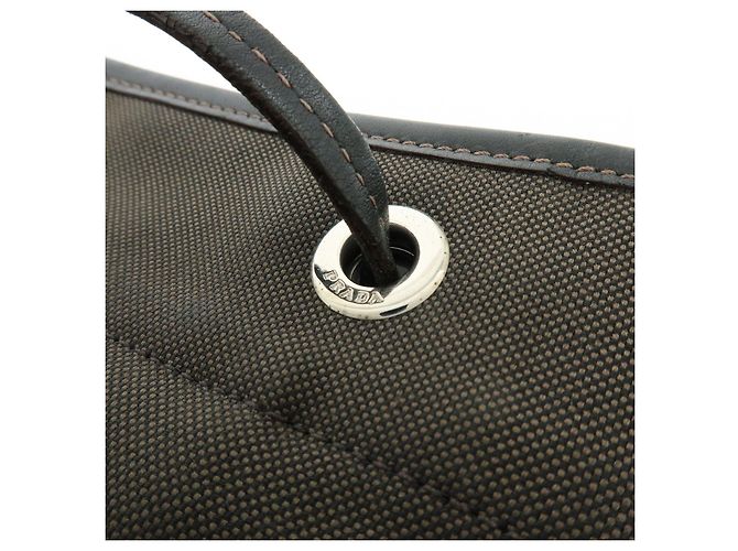 Borsa a spalla e borsa a tracolla in pelle jacquard con logo PRADA Marrone scuro - vista 9