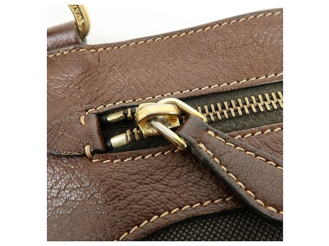 Borsa a spalla e borsa a tracolla in pelle jacquard con logo PRADA Marrone - vista 18