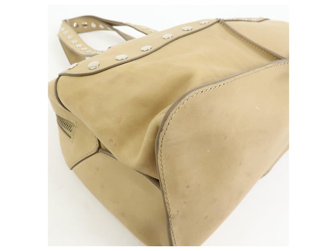 Céline Borsa a mano in pelle CELINE Bowling Bag Beige Studs - vista 13