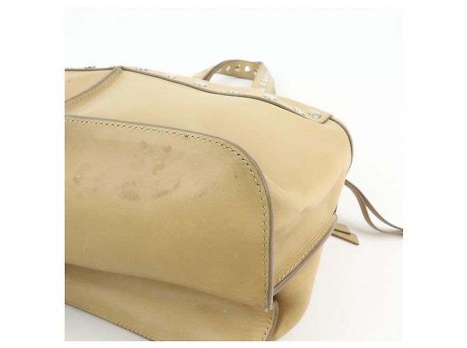 Céline Borsa a mano in pelle CELINE Bowling Bag Beige Studs - vista 14