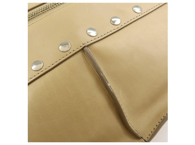 Céline Borsa a mano in pelle CELINE Bowling Bag Beige Studs - vista 18