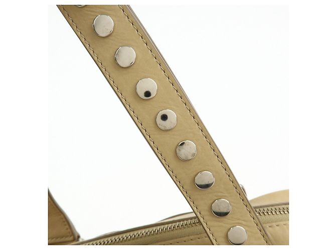 Céline Borsa a mano in pelle CELINE Bowling Bag Beige Studs - vista 7