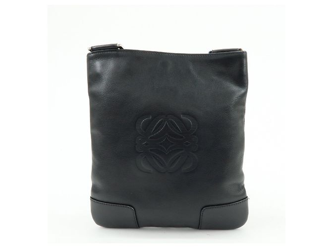 LOEWE Borsa a tracolla Anagram in pelle di vitello Borsa a tracolla Black - vista 2