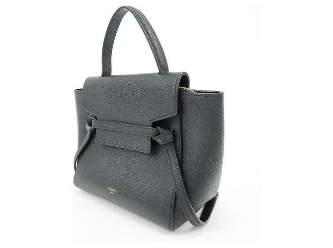 Céline CELINE Borsa Belt Bag in pelle 2WAY Borsa a tracolla Borsa a mano Nero - vista 3