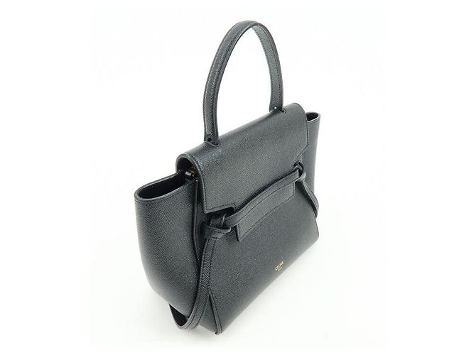 Céline CELINE Borsa Belt Bag in pelle 2WAY Borsa a tracolla Borsa a mano Nero - vista 4