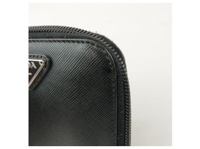 Portafoglio Bifold Rotondo in Pelle con Logo PRADA Nero 1ML522 - vista 10