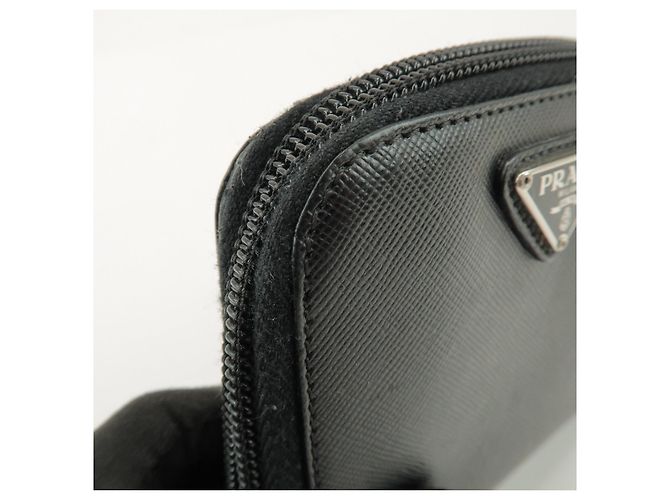 Portafoglio Bifold Rotondo in Pelle con Logo PRADA Nero 1ML522 - vista 11