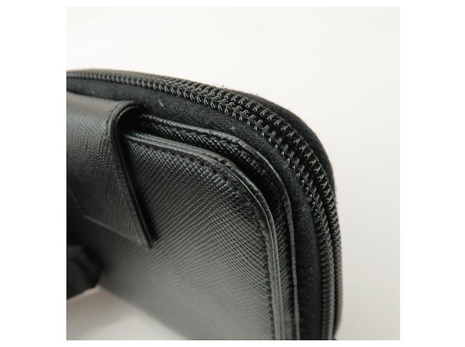 Portafoglio Bifold Rotondo in Pelle con Logo PRADA Nero 1ML522 - vista 12