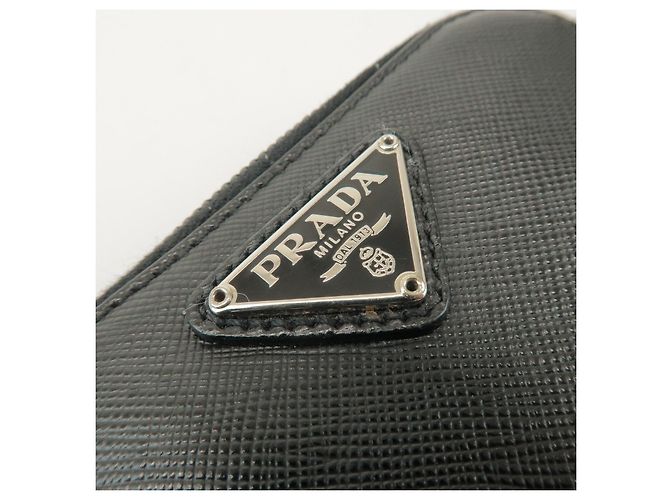 Portafoglio Bifold Rotondo in Pelle con Logo PRADA Nero 1ML522 - vista 14