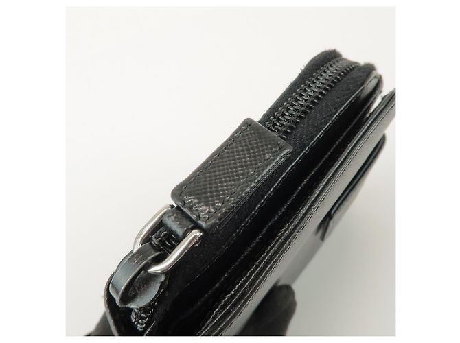 Portafoglio Bifold Rotondo in Pelle con Logo PRADA Nero 1ML522 - vista 15