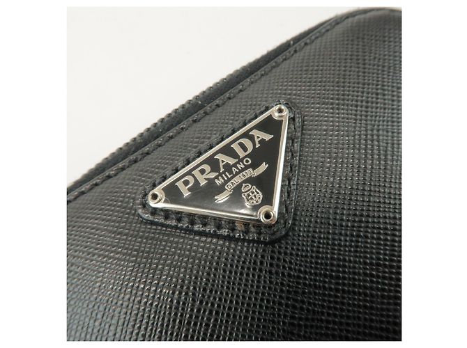 Portafoglio Bifold Rotondo in Pelle con Logo PRADA Nero 1ML522 - vista 17