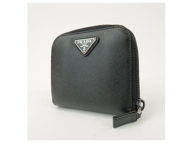 Portafoglio Bifold Rotondo in Pelle con Logo PRADA Nero 1ML522 - vista 3