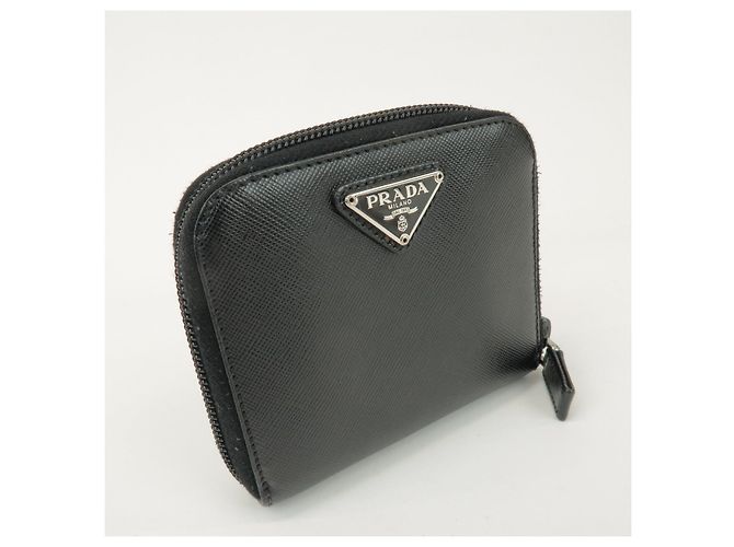 Portafoglio Bifold Rotondo in Pelle con Logo PRADA Nero 1ML522 - vista 4