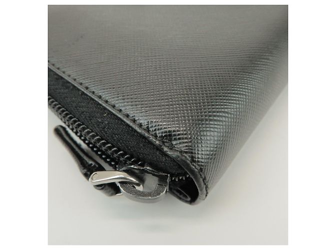 Portafoglio Bifold Rotondo in Pelle con Logo PRADA Nero 1ML522 - vista 7