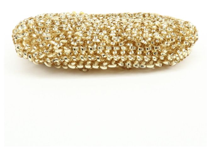 Autre Marque ANTEPRIMA Set di 4 pochette e charm per borsa in PVC Wire Silver Gold - vista 10