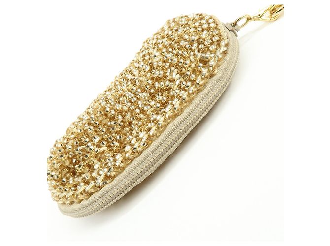 Autre Marque ANTEPRIMA Set di 4 pochette e charm per borsa in PVC Wire Silver Gold - vista 12